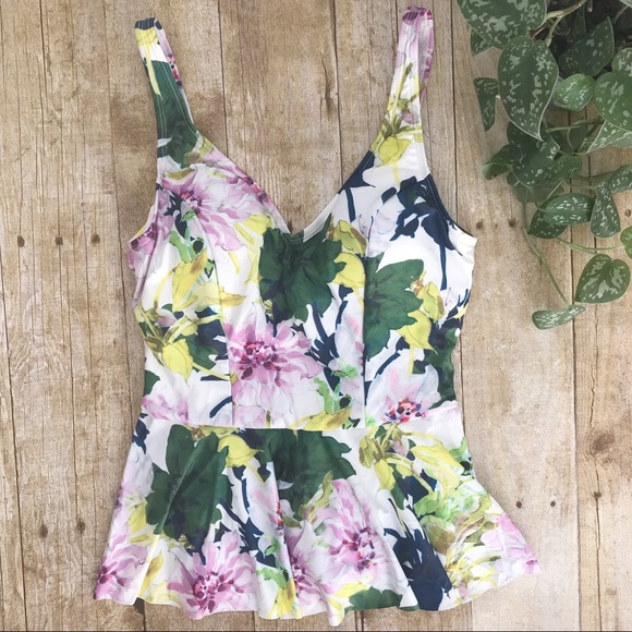 Anthropologie Other - Anthropologie Seafolly Scoop Back Peplum Swim Top